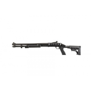 Archangel 870SC Tactical Shotgun Stock System (Remington 870) with Receiver Mount Shell Carrier - Black Polymer