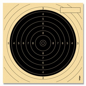 Centre for smallbore rifle target 50m