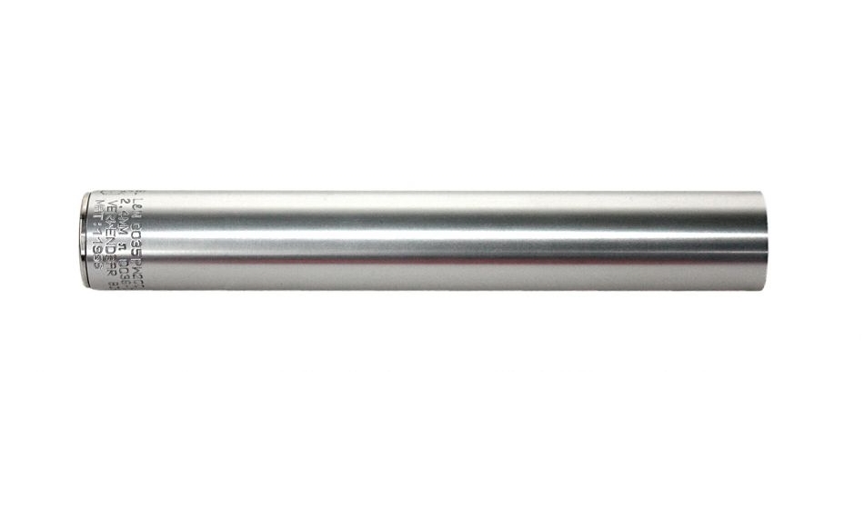 SLIMLINE aluminium compressed air cylinder 200 bar, silver, 93 ccm, 200 g, with pressure gauge