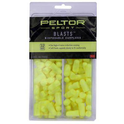 Peltor™ Sport Blasts™ Disposable Earplugs Neon Yellow 80 pair/pk