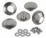 Alu buttons for jackets 5 pcs in plastic bag,